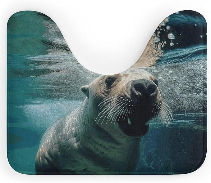 Uförmiger WCVorleger, luxuriös, zottelig, lustiger SeelöwenWC