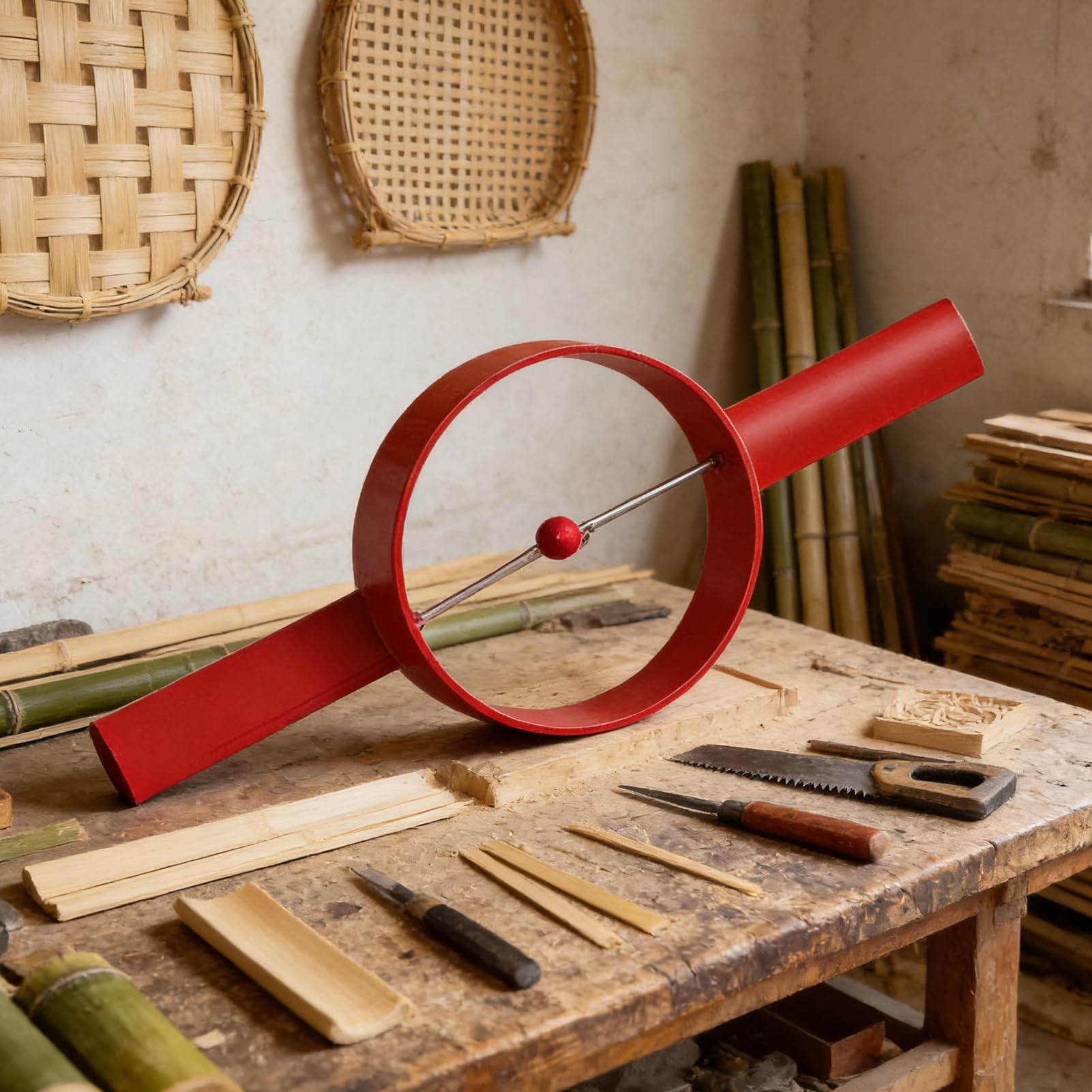 Trituradora de bambú de acero – cortador de bambú resistente y trituradora de leña, herramienta manual para jardín y hogar, fácil de usar, duradera y estable | Artesano DIY Usati