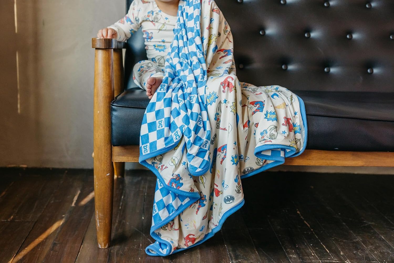 Copper Pearl Justice League Three-Layer Baby Blanket: Soft Quilts for Boys & Girls | Breathable, Cozy Toddler Blanket | Newborn Quilt | 46x46 Premium Polyester/Rayon