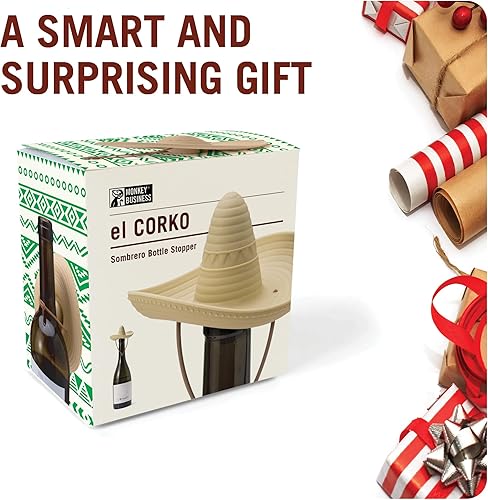 Miniatura 8 de Tapón de Vino de SiliconaDivertida Tapa en Forma de Sombrero que Sella la Botella y Mantiene el Vino FrescoLindos Accesorios para VinoGadgets de