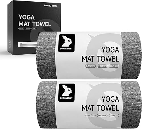 Toalla para esterilla de yoga, microfibra antideslizante para yoga caliente y pilates, súper absorbente, ligera y lavable a máquina, 72 x 25