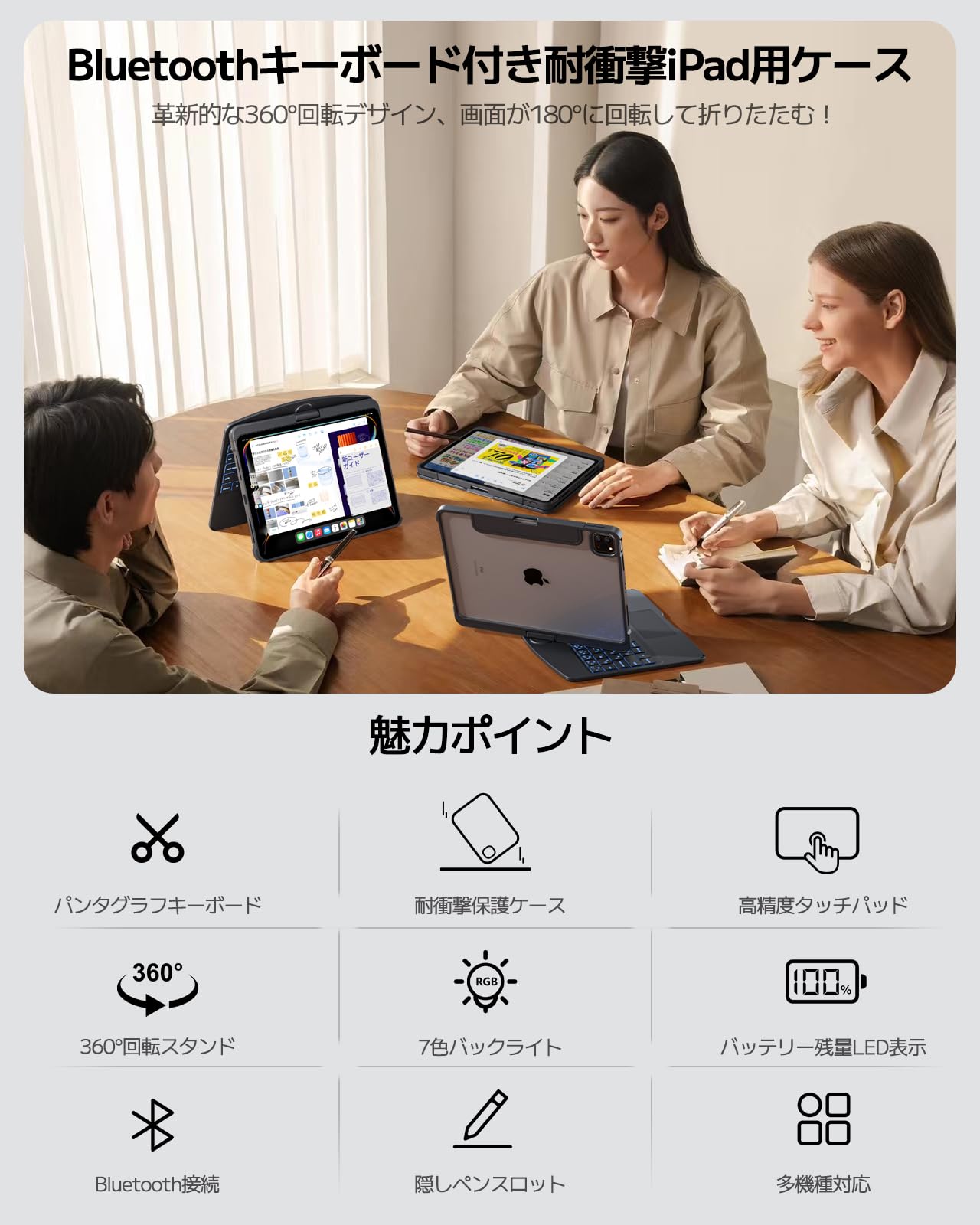 Amazon.co.jp: DODOLIVE iPad用 キーボードケース 10.2 インチ第7/8/9