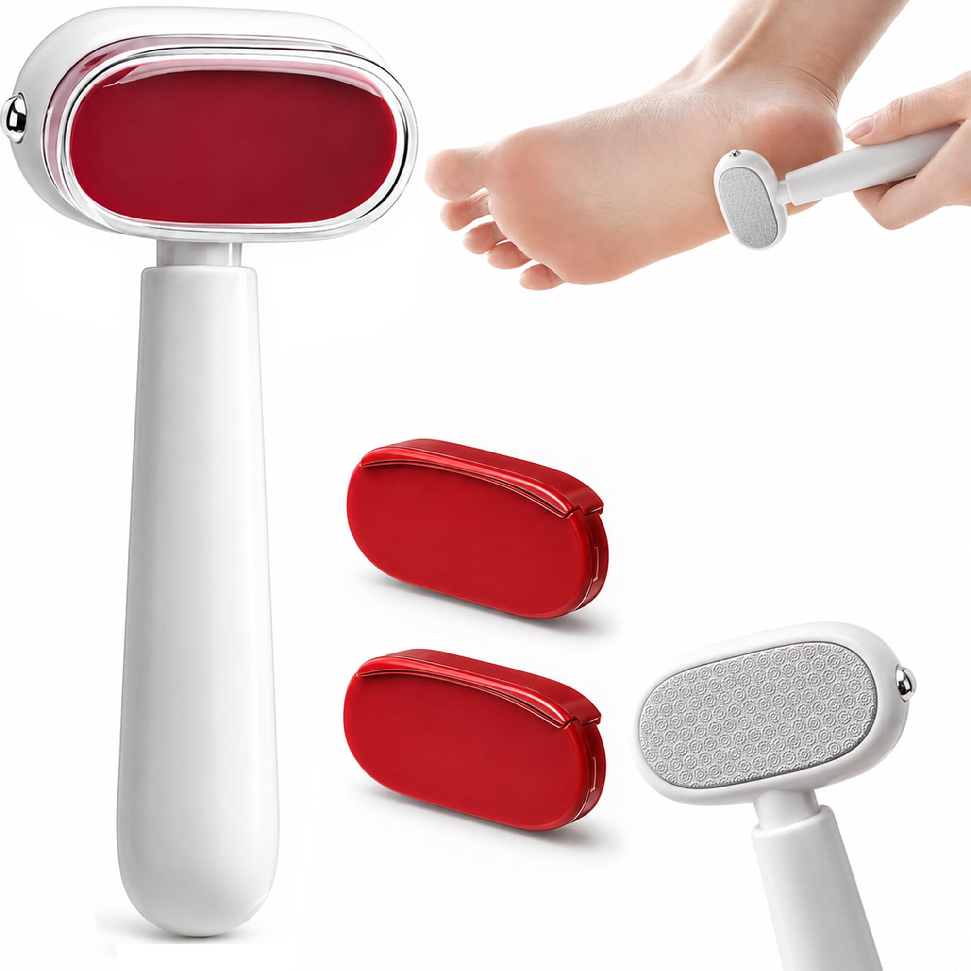 Dual Sided Foot Callus Remover with 2 Replaceable Stainless Steel Blades