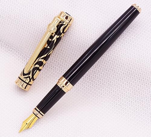 Miniatura 3 de Duke Sapphire - Pluma estilográfica con borde dorado con convertidor de recarga de tinta en caja de regalo de lujo para firma y colección empresarial