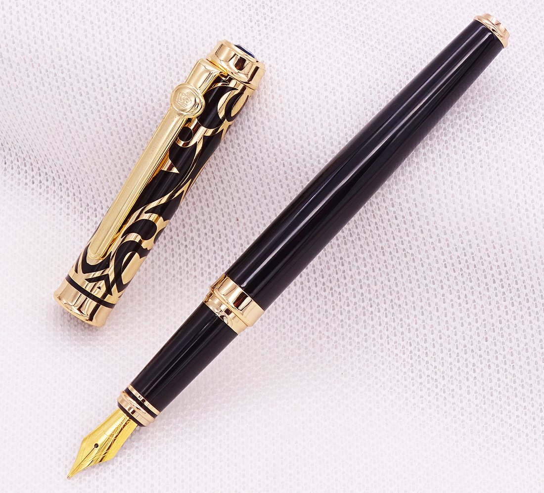 Lot de stylos à plume avec boîte cadeau Duke Sapphire Golden -- 1