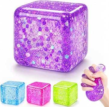 1PC Stress Squishy Cube,Slow Rise Squeeze Sensory Toy for Adults Teens