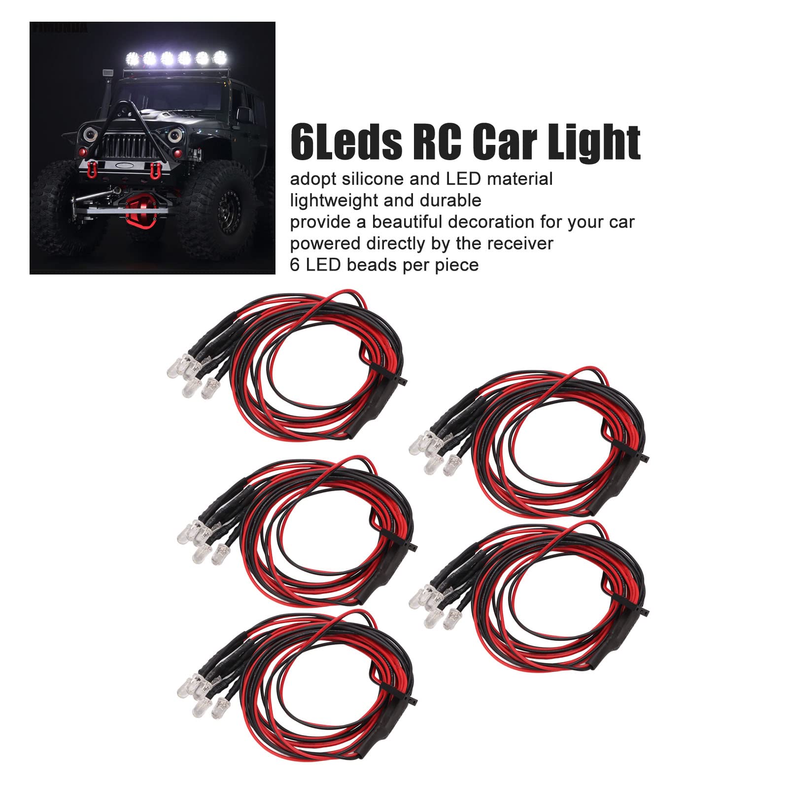 Kit Éclairage LED Pour Voiture RC AYNEFY - 12 LEDs, Clignotants, Compatible 1/10 1/8, Pour GT2/GT3B
