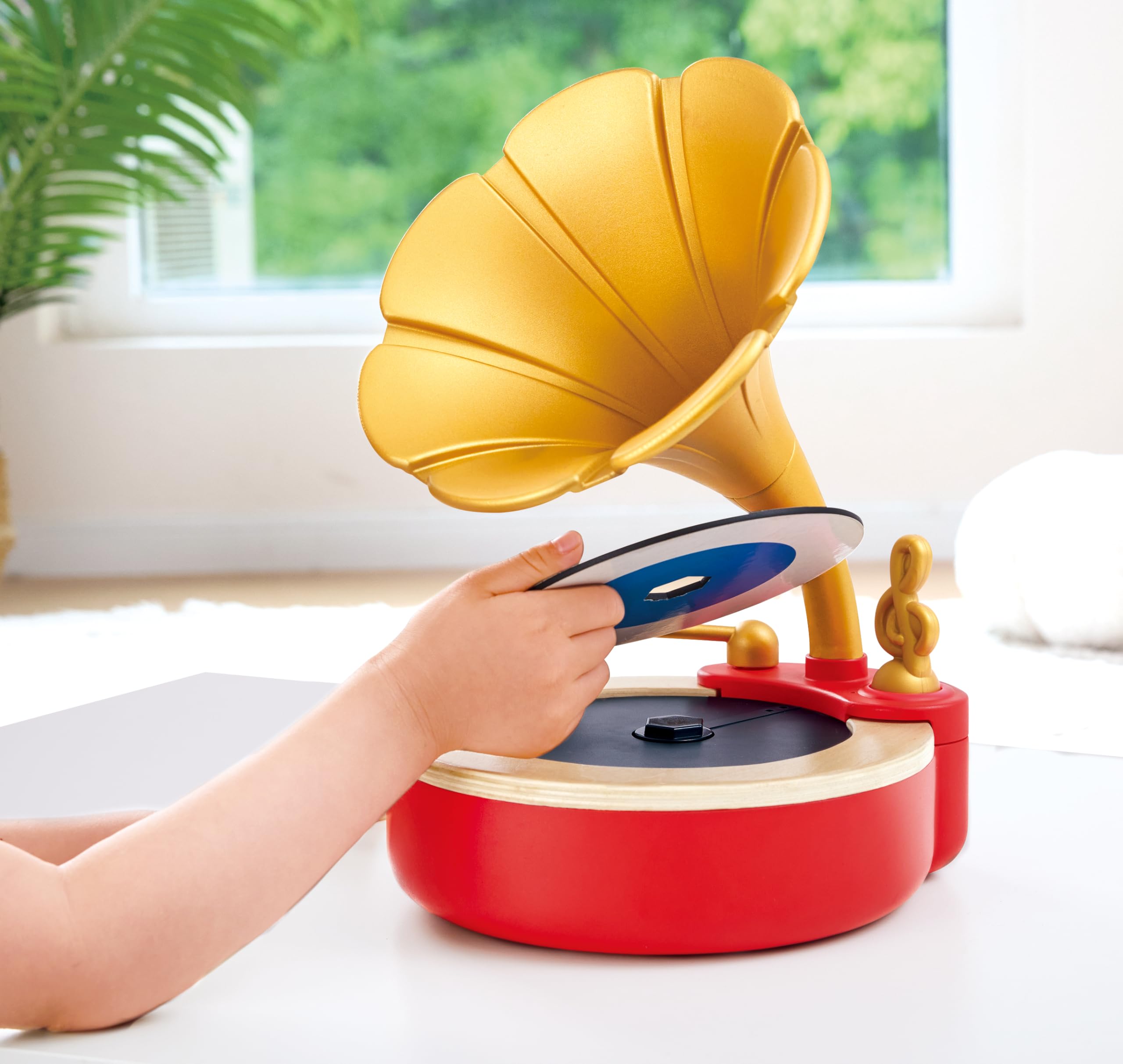 Hape Tune Time Phonograph drewniana zabawka muzyczna dla dzieci