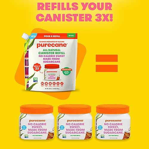 Miniatura 6 de Purecane Spoonable - Bote familiar edulcorante sin calorías caña de azúcar totalmente natural sabe a azúcar certificado sin OMG apto para diabetes