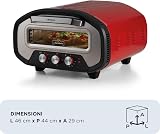Ariete 3901 Da Gennaro, Forno per pizza, 2200W, Temperatura 430°C, 2 minuti di cottura, Pietra refrattaria, Rosso - 8