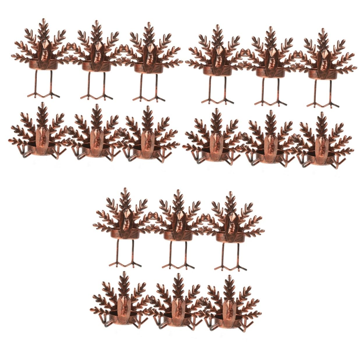 PRETYZOOM 18 Stk Türkei Kerzenhalter Thanksgiving-ornament Tischdekoration Desktop-kerzenhalter- Herbst Kerzenständer Teelichthalter Tisch Kerzenhalter Ernte Kerzenhalter Eisen
