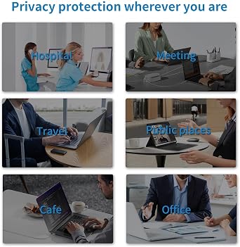 Flip 180 Privacy Screen Filter for MacBook Air 13.6 Inch (2022-2024, M2, M3) Model: A2681 A3113, Matte Anti Glare Blue Light Protector Private Security Filter for 13.6In Mac Laptop