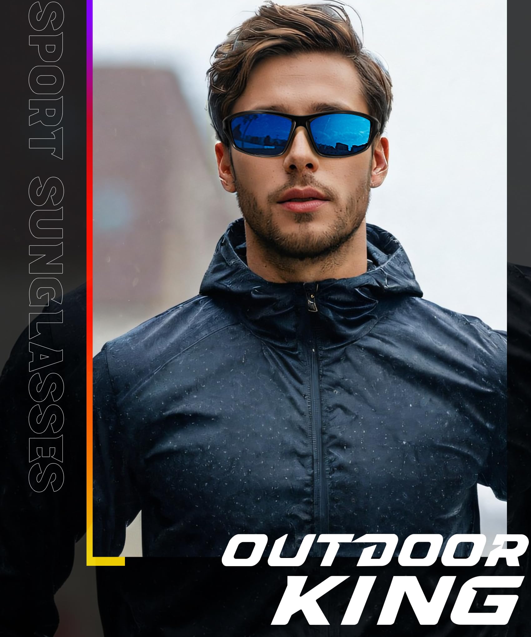 Sports Mens-Sunglasses Polarized Sunglasses-Men: Sunglasses for Men UV Protection for Running Cycling Fishing