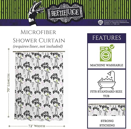 Miniatura 119 de Franco Juego de cortina de ducha y anillos de 13 piezas de Peanuts (producto 100% oficial)