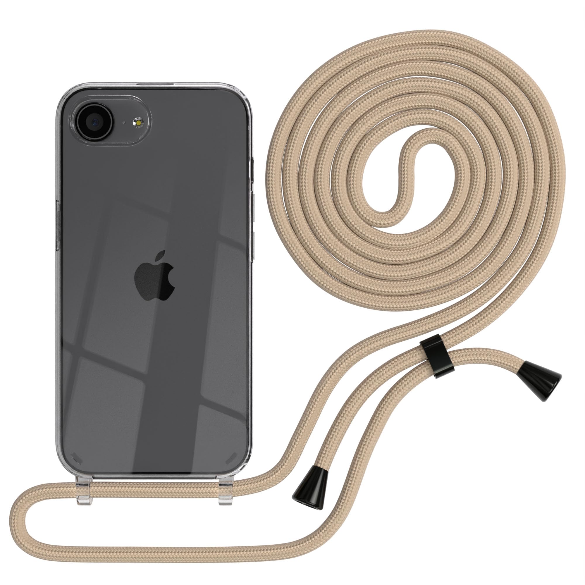 EAZY CASE Handykette Hülle – kompatibel mit iPhone 16e, Taupe, verstellbar