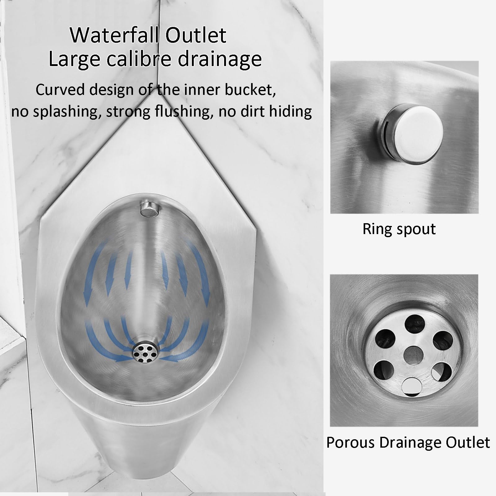 小便器トラフ、ウォッシュアウト小便器、自動センサー小便器、誘導式