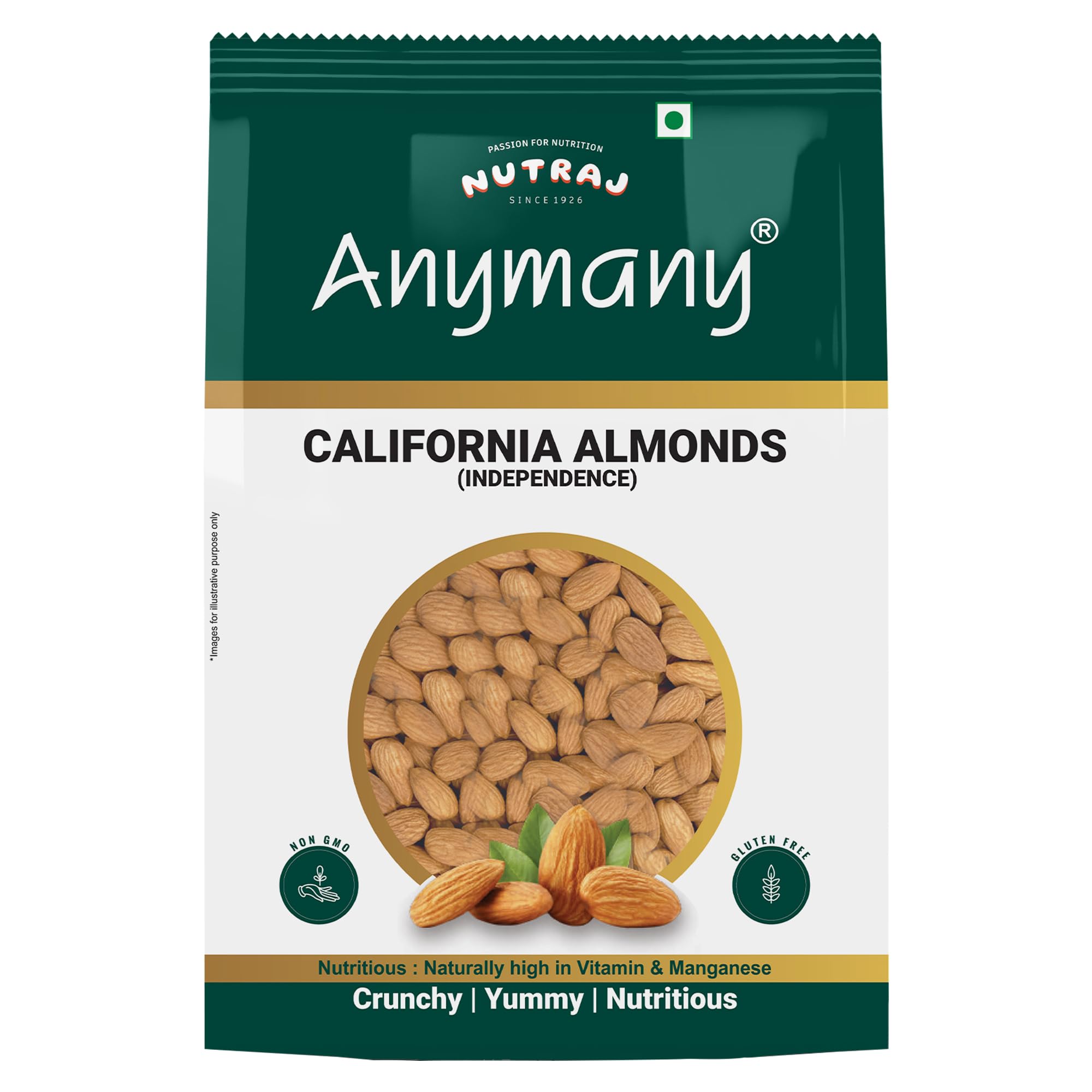Nutraj Raw Anymany California Almonds 1kg Pouch|Badam Giri|Dry Fruits and Nuts|Grocery (B07P6VN967) Amazon Price History, Amazon Price Tracker