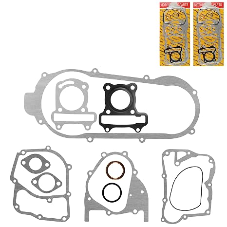 2-Pack GY6 125cc Engine Gasket Set 52.4mm for 152QMI Scooter | Completed 4-Stroke ATV Quad Go Kart Zongshen Lifan Loncin SunL JCL Buyang Peace Jetmoto Kangdi