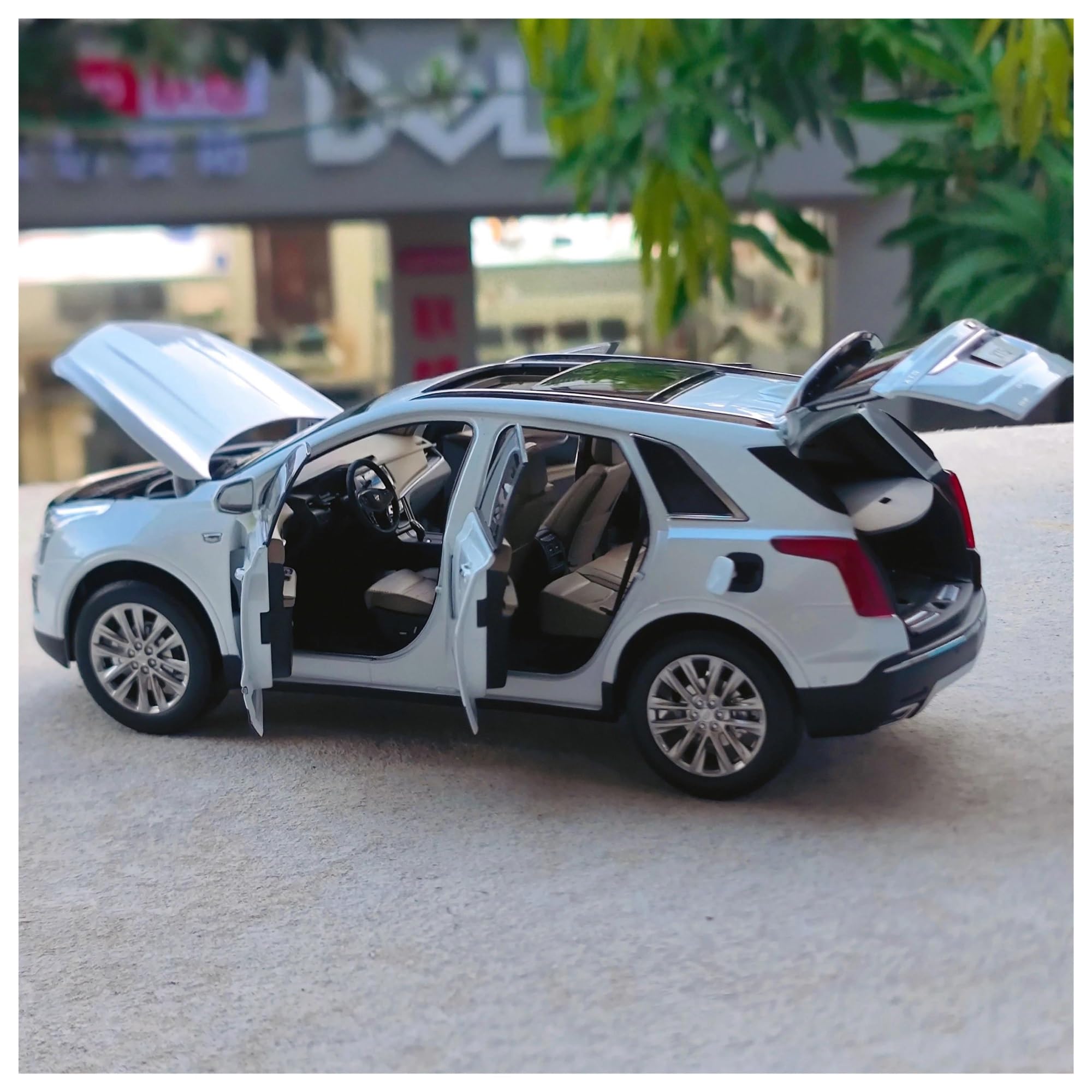 Metallo Scala Replica 1 18 Per Cadill Xt5 2016 Modello Di Auto Statica In Lega Bianca Pressofusa Hobby Veicoli Giochi Set