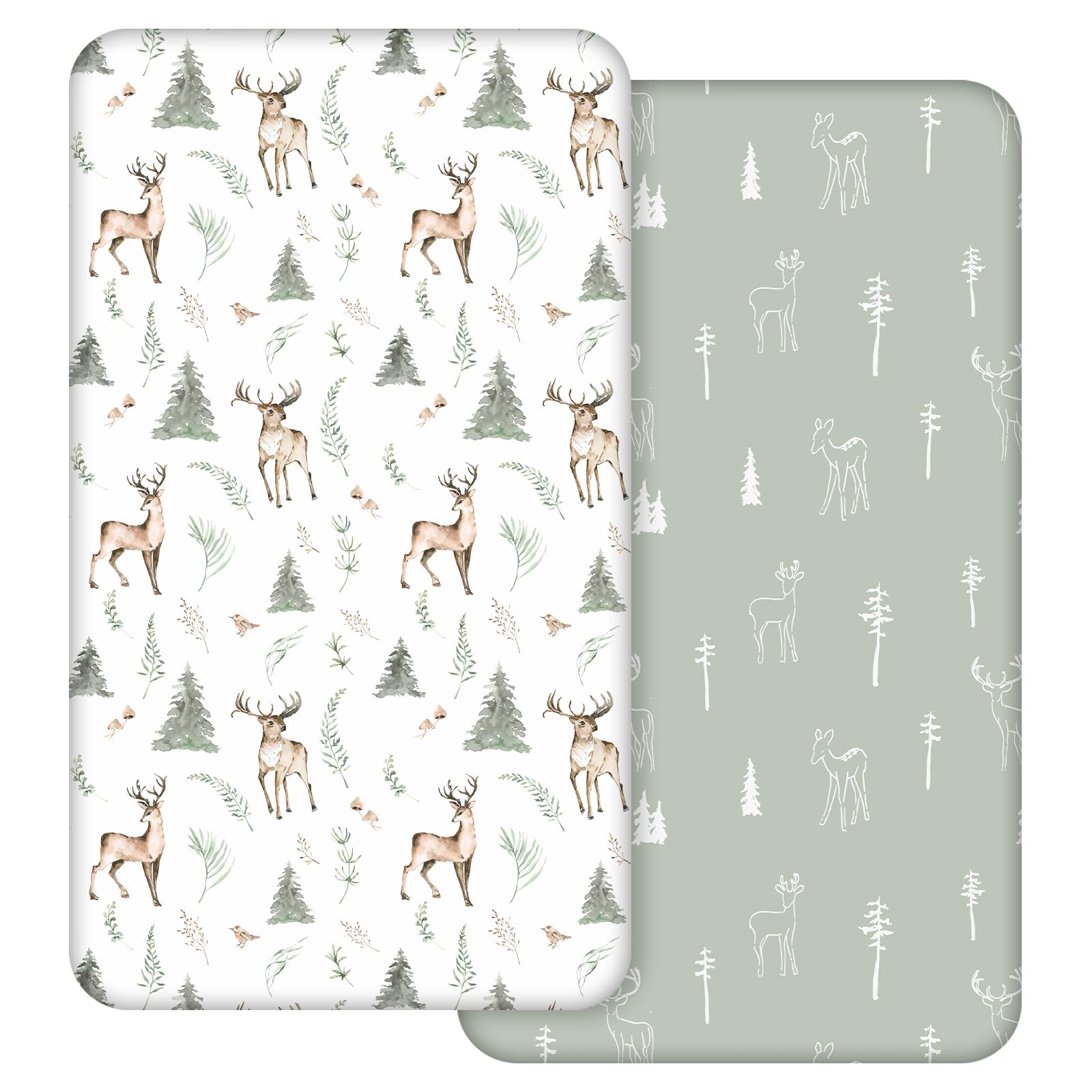 2 Pack Cot Sheets, 100% Microfiber- Breathable, 120 x 60cm Cozy and Lightweight Cot Fitted...