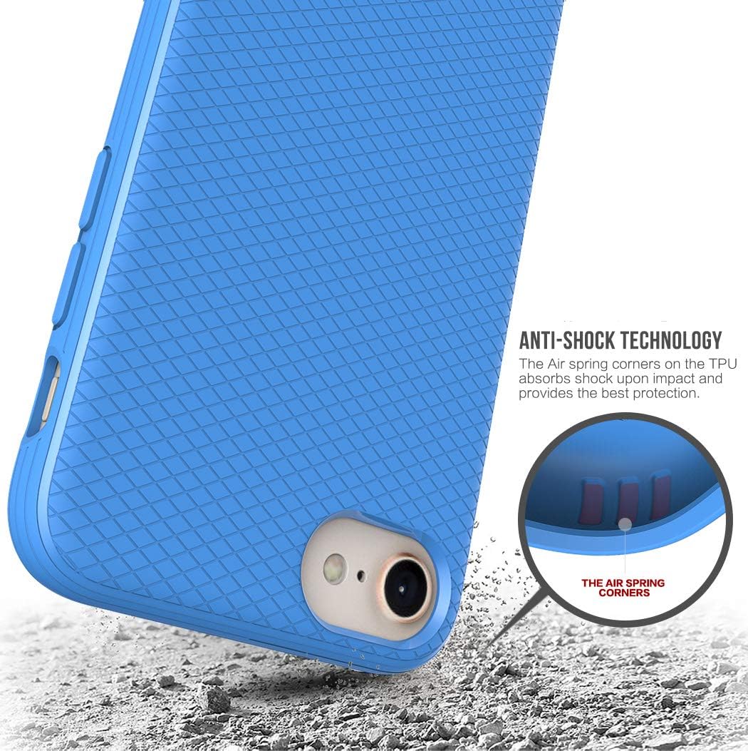 ImpactStrong iPhone SE 2020 Case, iPhone 7/8 Case, Liquid Shield Silicone Rubber Shock-Absorbing Scratch-Resistant Cover for iPhone 7/8 and iPhone SE (2nd Generation) - Sky Blue