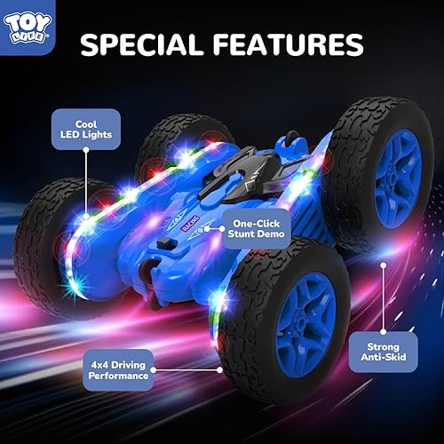 Miniatura 3 de TOY Life Coche de control remoto para niños de 2.4 G HZ, auto de acrobacias a control remoto, juguetes de control remoto para niños y niñas, auto de