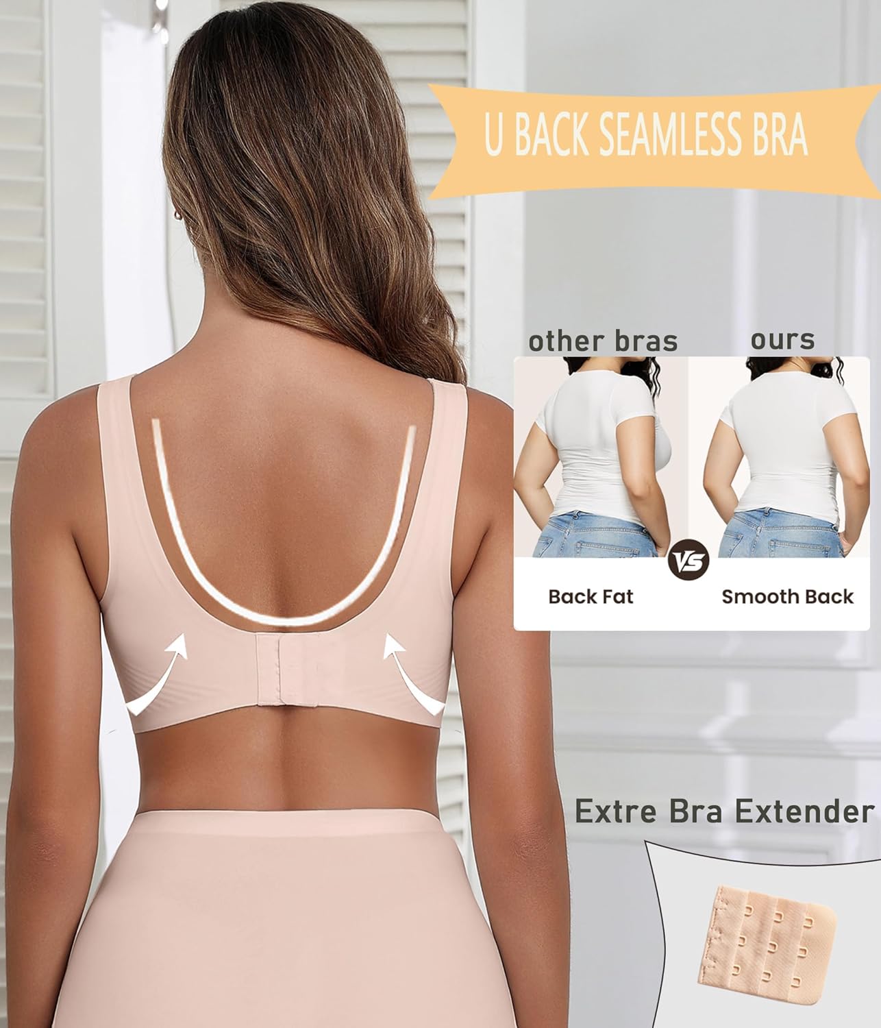 Avidlove Bras for Women No Underwire Comfort Seamless Bralette Tank Top Bra - Image 3