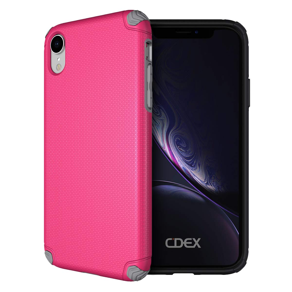doupi Ultra Armor Case for iPhone Xr (iPhone 10r) 6.1 inch Design Slim Protective Bumper Cover, Pink