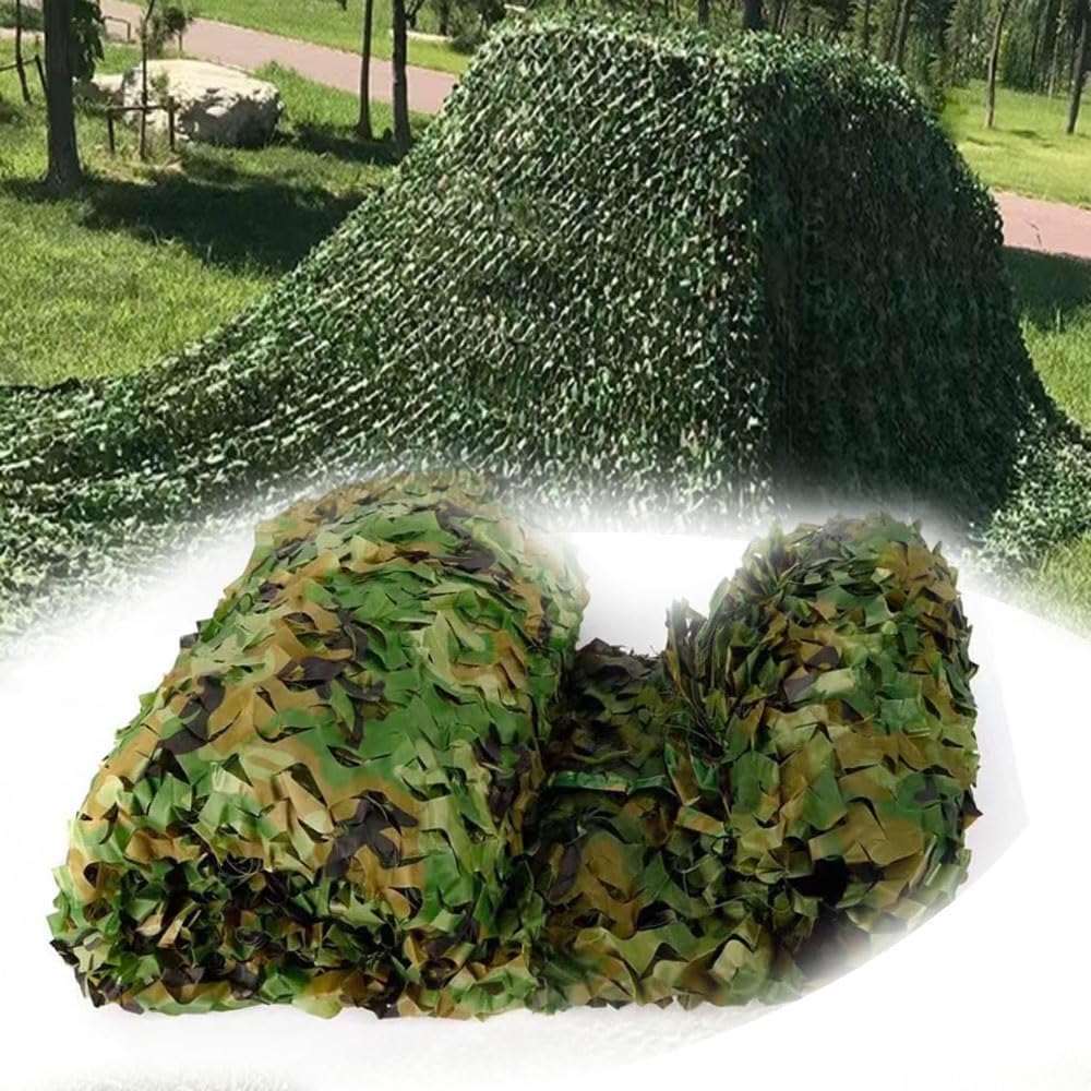Jungle Camouflage Net Military Camo Net 10x13ft 10×20ft 6.5x10ft Camouflage Netting Hunting Blind Shooting Camo Netting Cover for Outdoor Party Camping(4mX10m/(13x32.8ft))