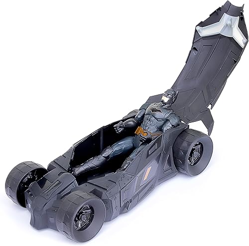 Miniatura 6 de dc comics Batman Batmobile Pack + Batman 30 cm Batmobile Vehicle and 30 cm Articulated Figure  Children's Toy 4 Years and Above