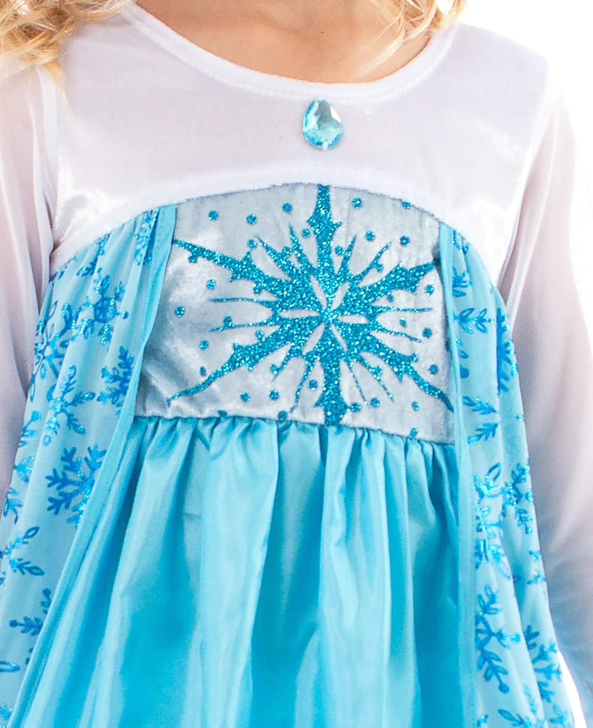 Miniatura 6 de Little Adventures Disfraz de princesa de hielo lavable a máquina para niñas y niños juego de simulación y fiesta sin purpurina