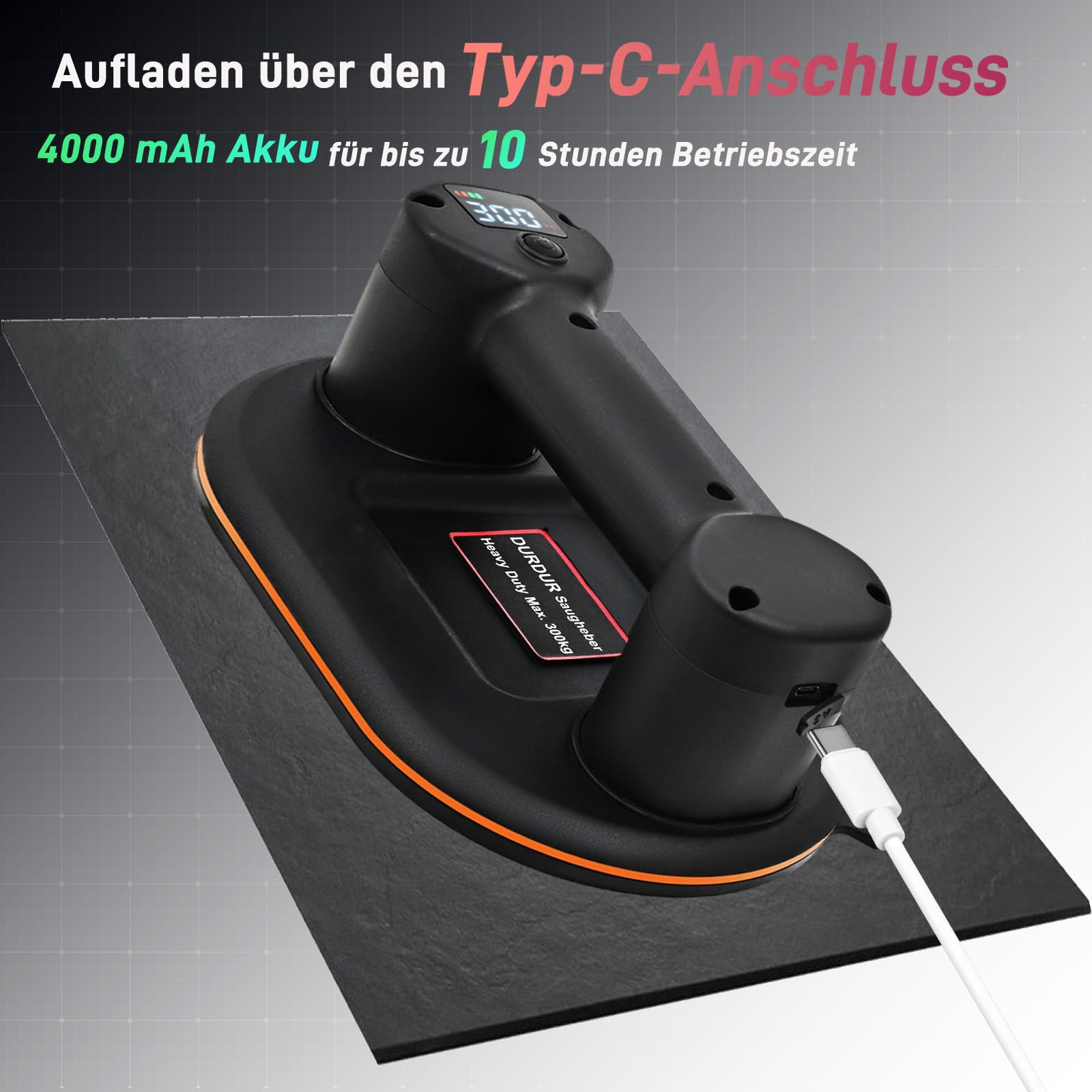 DURDUR DURDUR Accuzuiger voor tegels, 26 cm accu, vacuümzuiger voor
