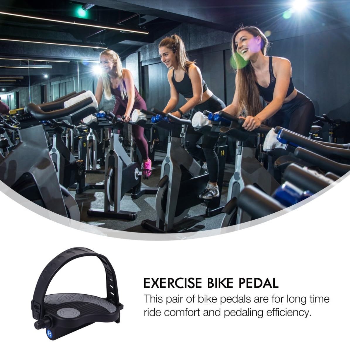 MAGICLULU Pedales para Bicicleta Estática de Plástico con Correas y Anillo de Sellado para Mayor Comodidad en Paseos Largos, Diseño con Hebilla Ajustable y Rosca 9/16 Varios Estilos