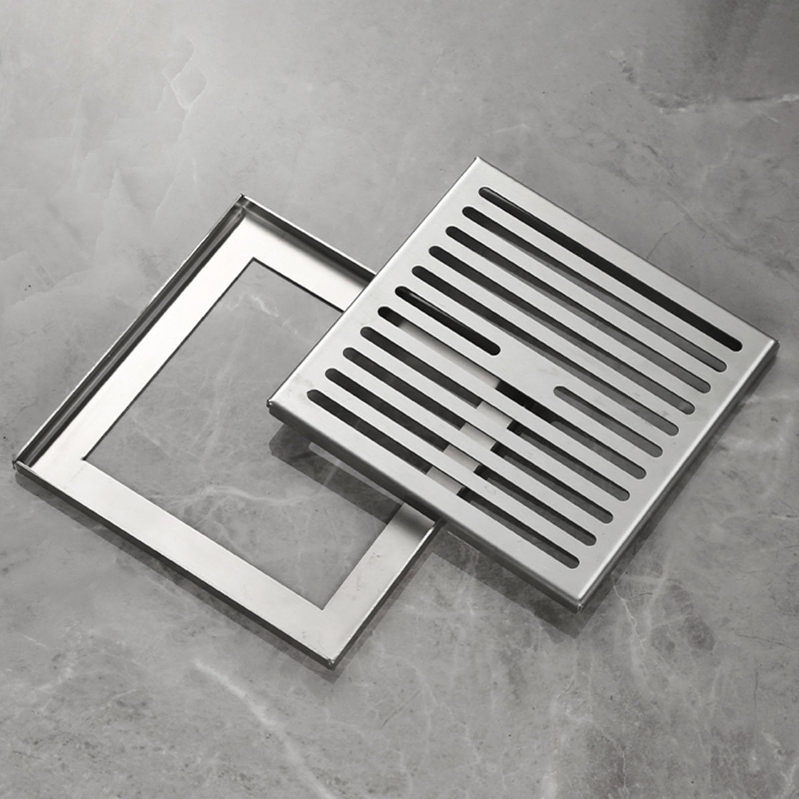 Grille de sol haut de gamme en lot de 2 pour une finition de terrasse épurée