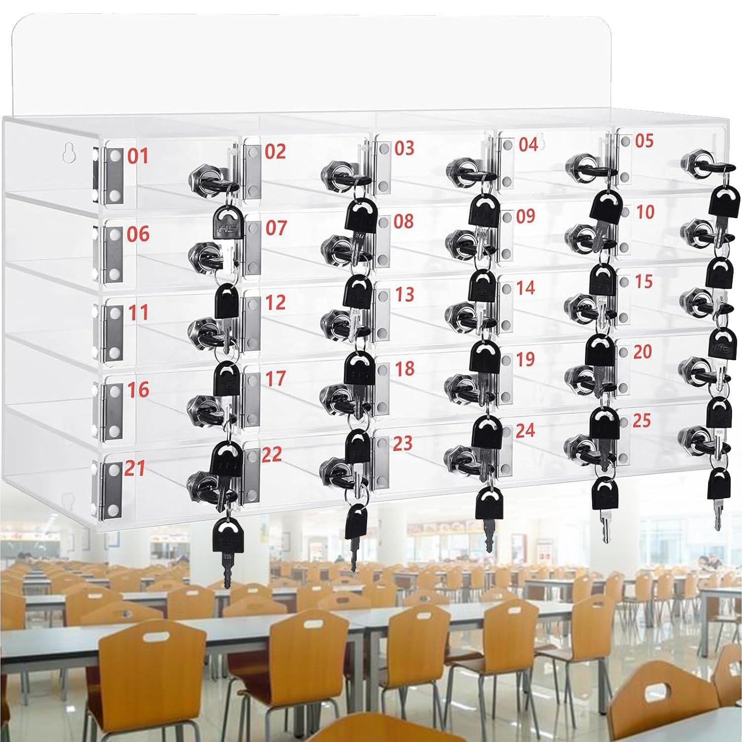 Caja de almacenamiento de bolsillo para el aula y salas de reuniones