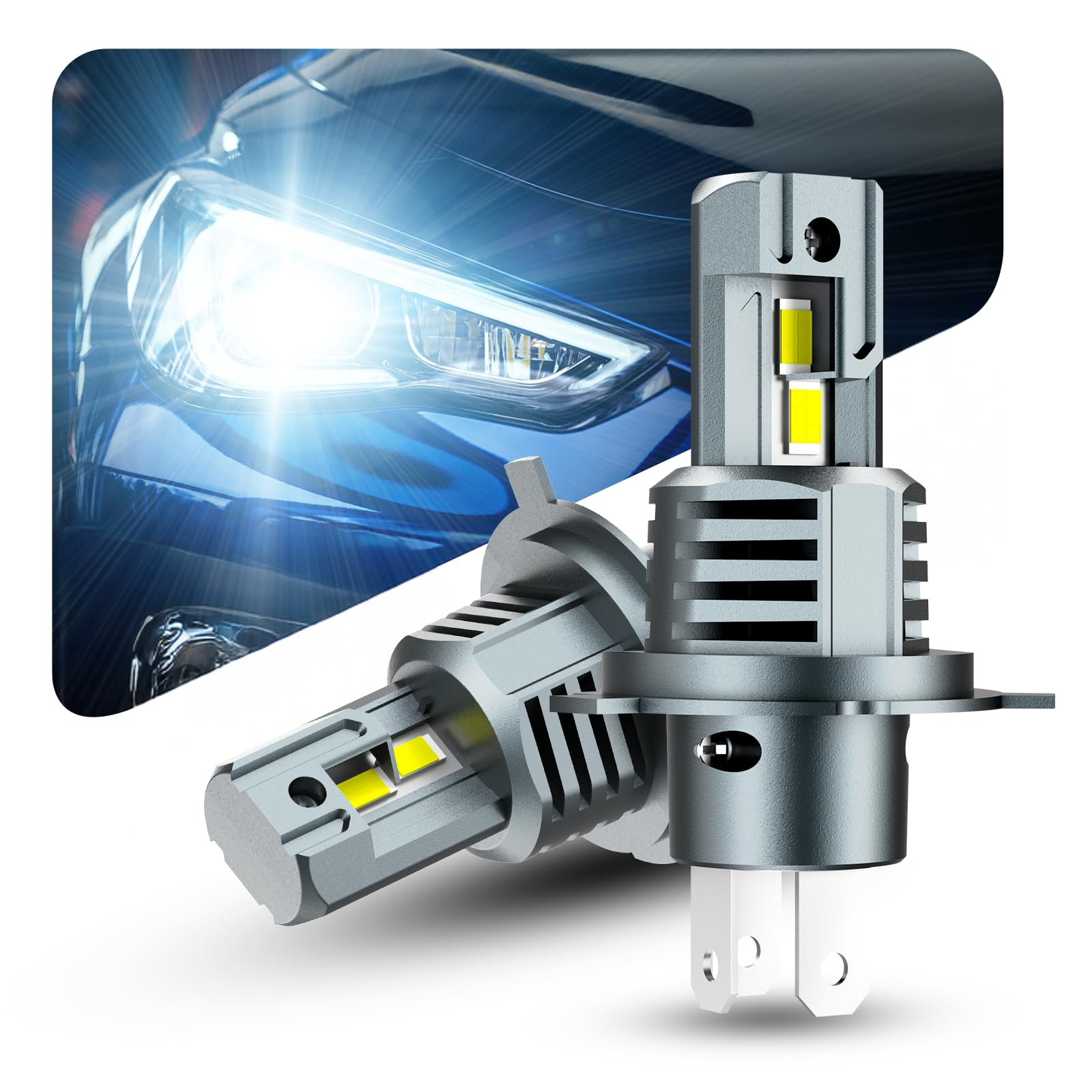 Marsauto H4 LED ヘッドライト Hi/Lo 車検対応 28000L…
