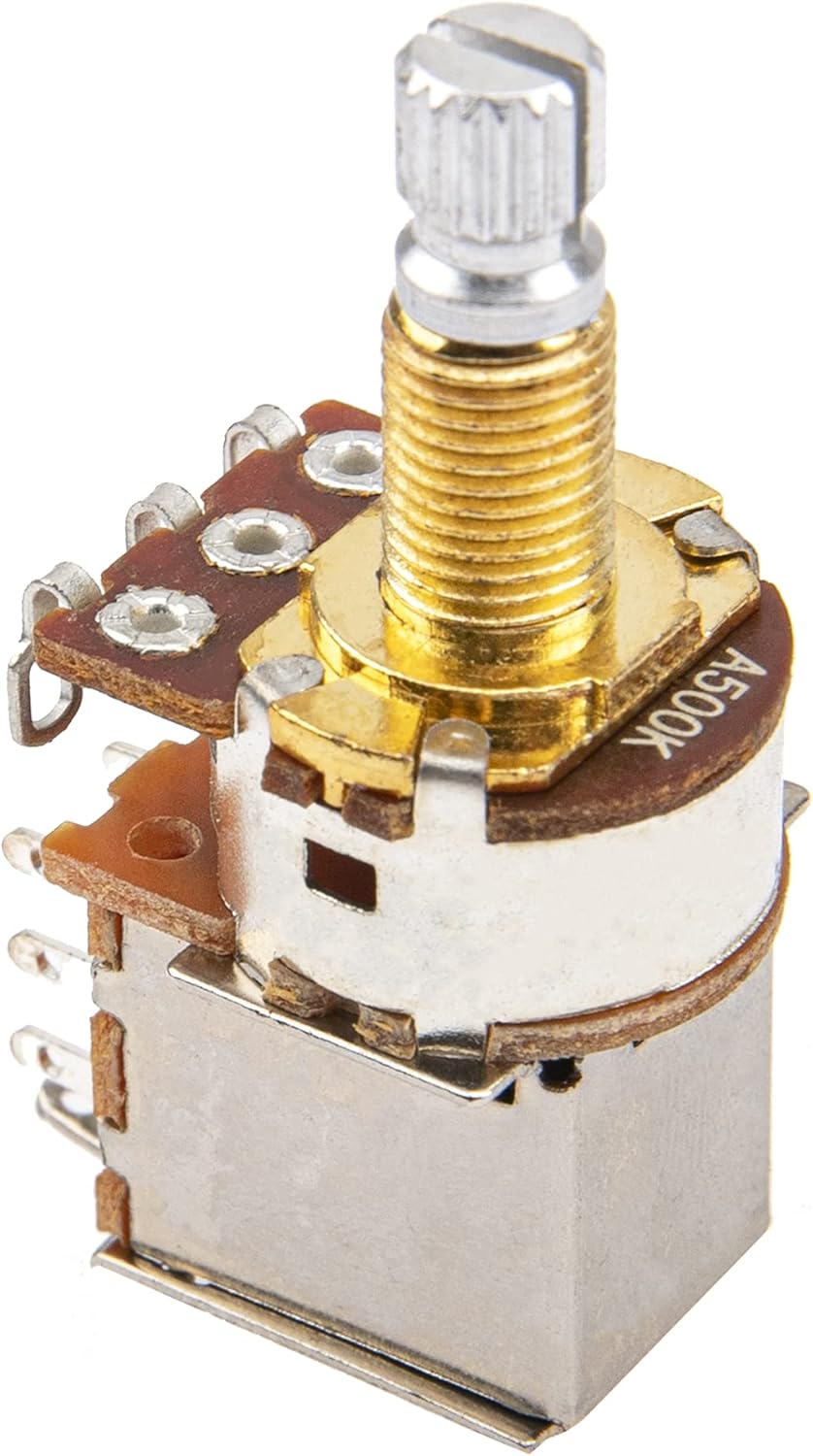 Potenziometro Per Charra 1PC Potenziometro Push Push A250K / B250K / A500K / B500K Rame Lungo Albero Diviso - Foto 8