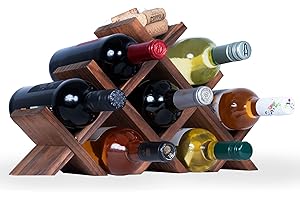 Rustic Brown Alella 8-Bottle Wine Organizer