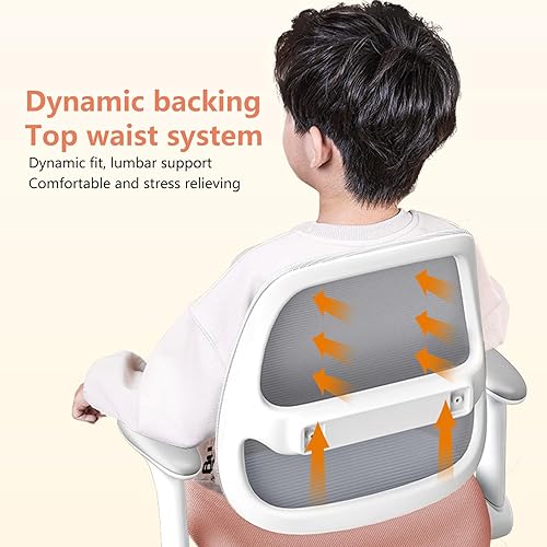 Miniatura 41 de FCD Escritorio ergonómico de madera de altura ajustable para niños con silla, mesa de dibujo, estación de computadora, estantería integrada