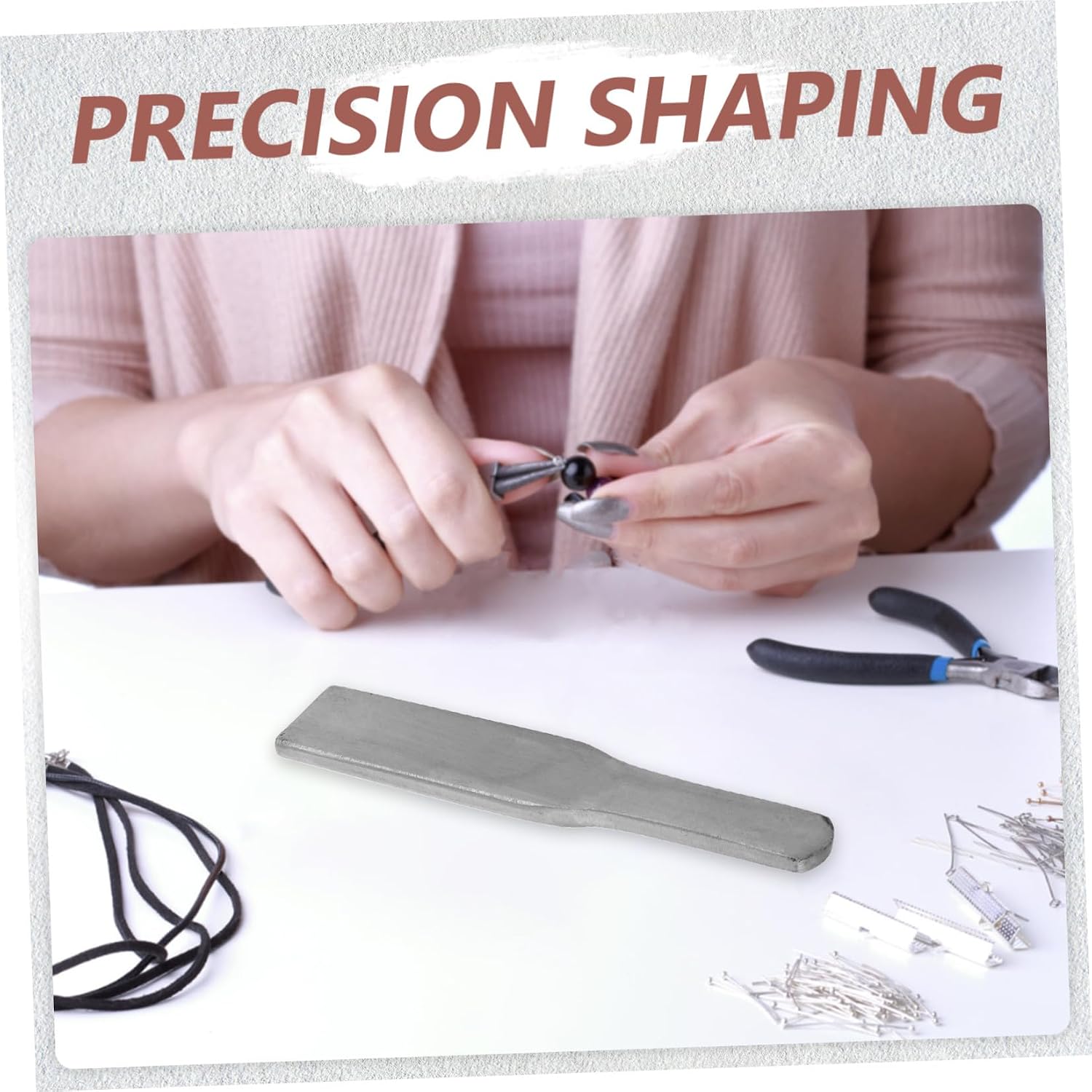 Jewelry Hammers for Wire Jewelry Making Small Metal Stamping Hammer Tool with Flat Head for Metal Shaping and Textured Crafting and Metalworking Artists