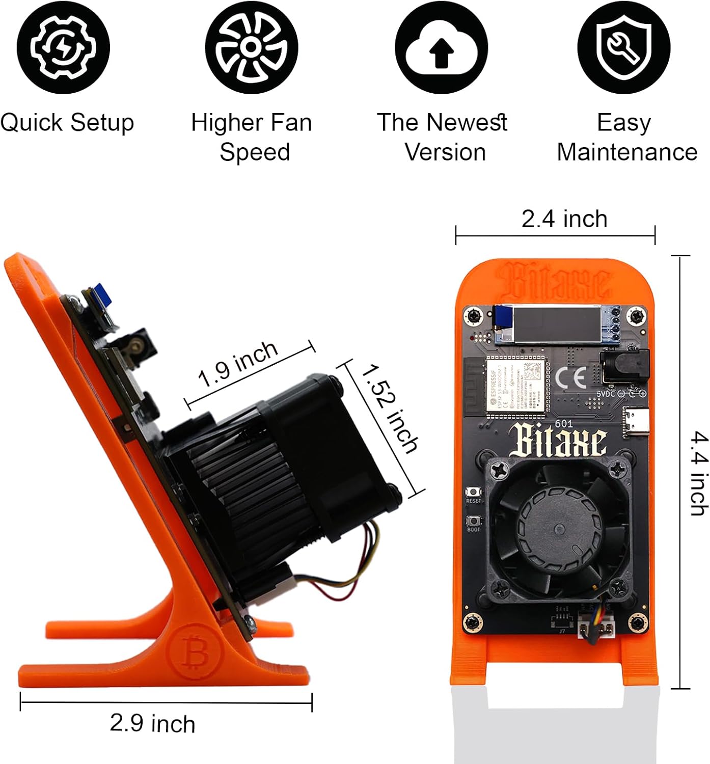 Bitcoin Miner,Bitaxe Gamma 601 Solo Miner,BTC Lucky Crypto Lottery Miner with Open-Source System,Hash Rate Up to 1.2TH/S BM1370 Asic Chip 17W/TH Low Noice