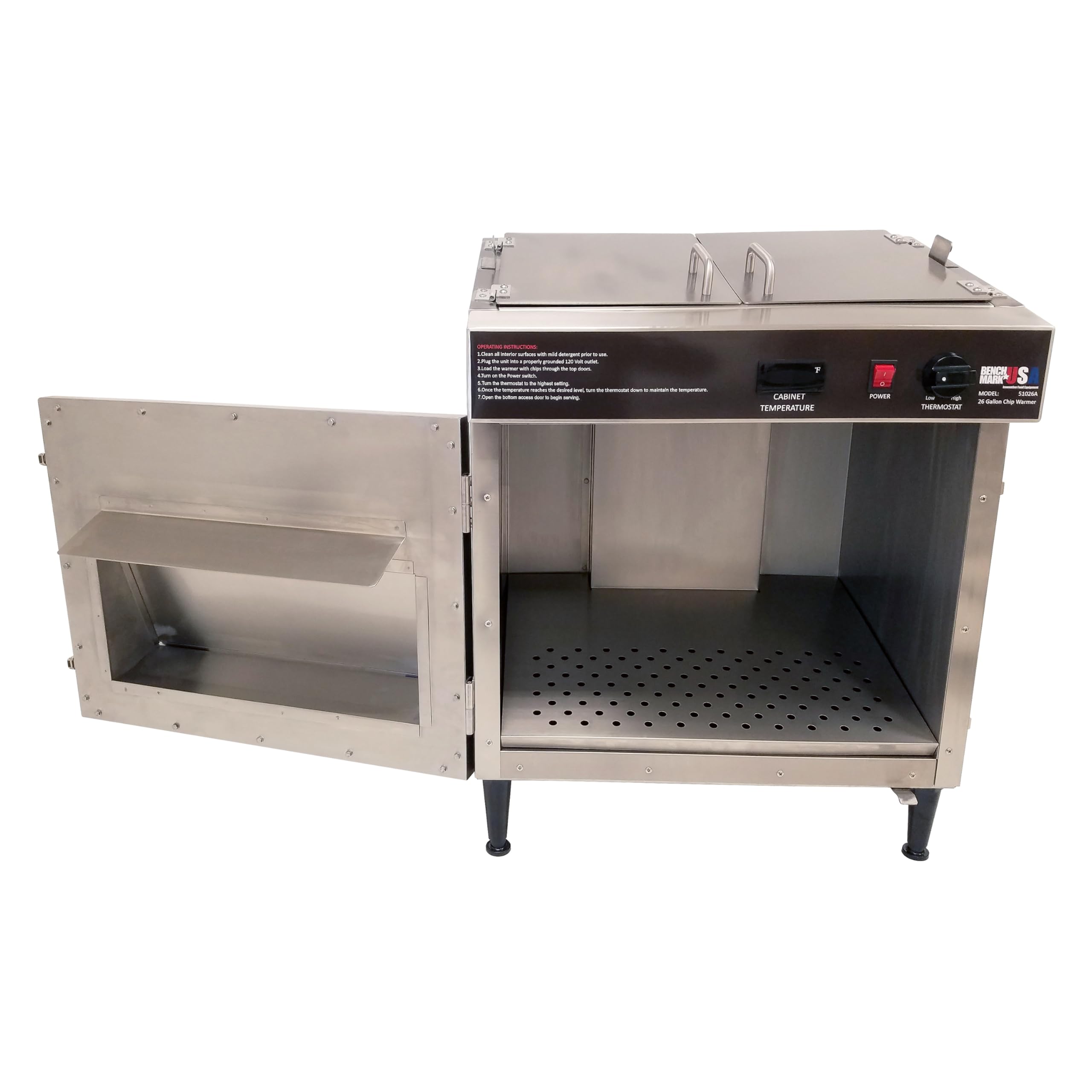 Benchmark USA 51026A 26 gal Tortilla Chip Warmer, Stainless Steel