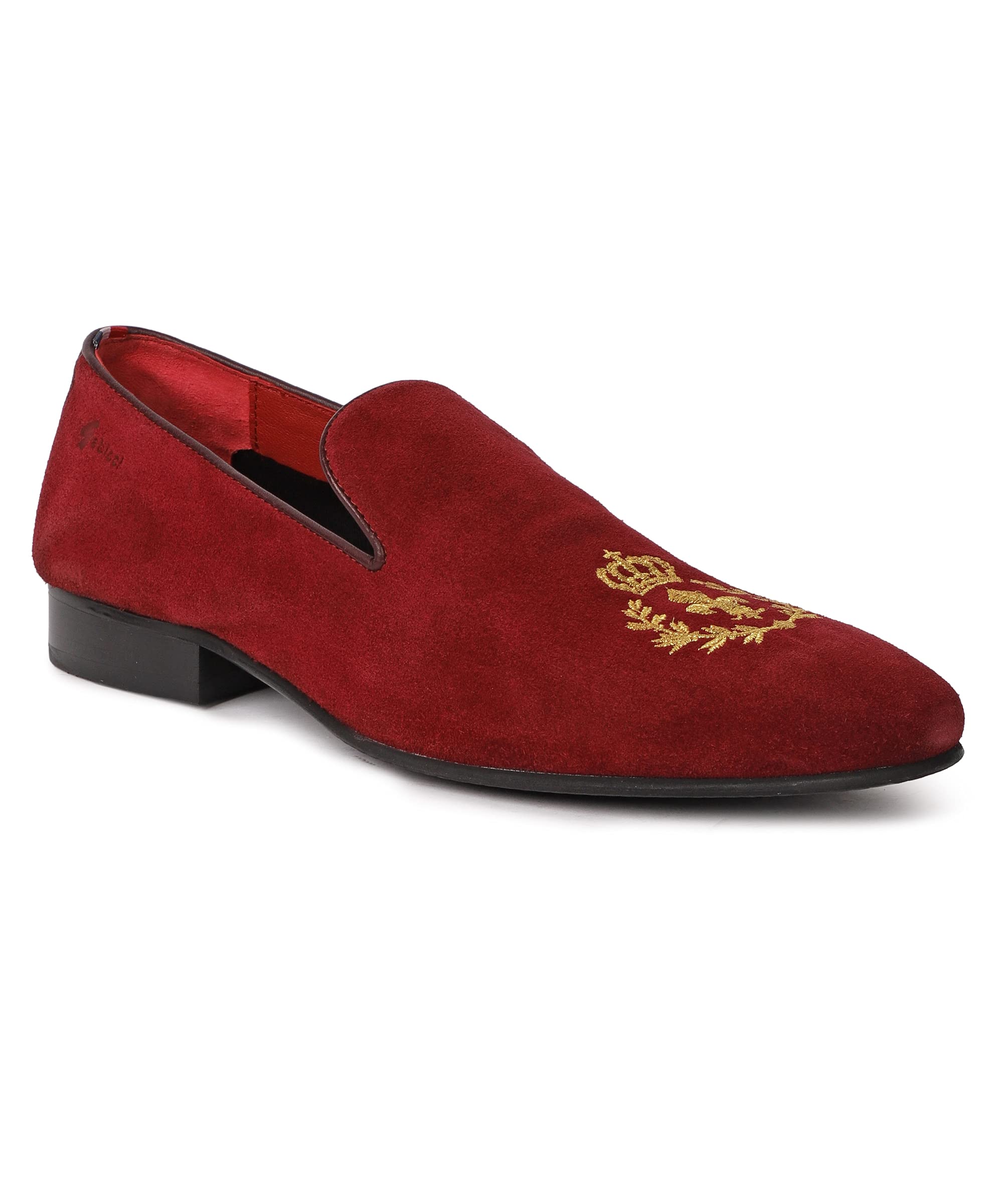 Mens Loafer Shoe, Slip On Entry, (Size 40-45), Suede Leather, Wedding Occasion Shoe, Tunit Sole, Stacked Heel, Eagle-image-43