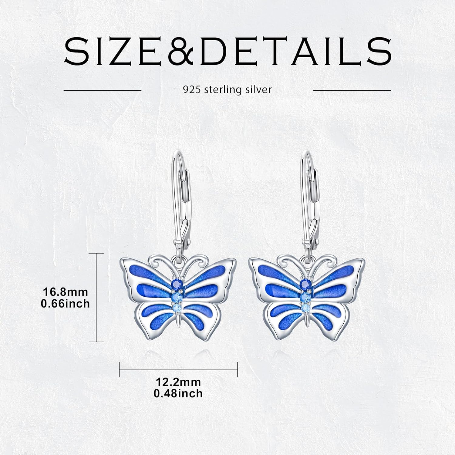 Butterfly Earrings for Women 925 Sterling Silver Dainty Butterfly Dangle Earrings Birthday Mothers Day Butterfly Jewelry Gifts for Her - Image 4