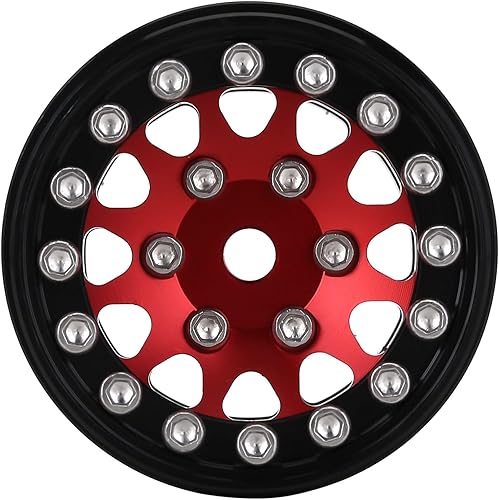 Miniatura 4 de INJORA Llantas de rueda 1.0 RC Metal Beadlock Llantas para AX24 118 TRX4M All 124 Escala Axial SCX24 Deadbolt RC Crawler Accesorios de