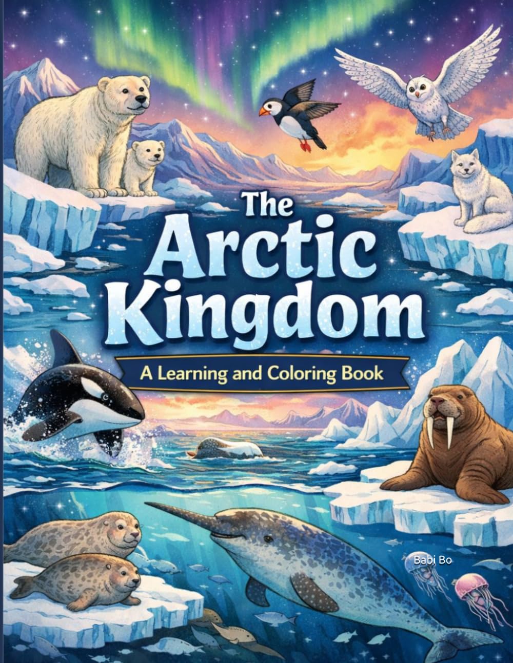 The Arctic Kingdom A Learning and Coloring Book: An Educational Coloring Adventure with Arctic Animals and Glaciers, Discover the Wildlife and Ice Wonders for kids aged 4-10