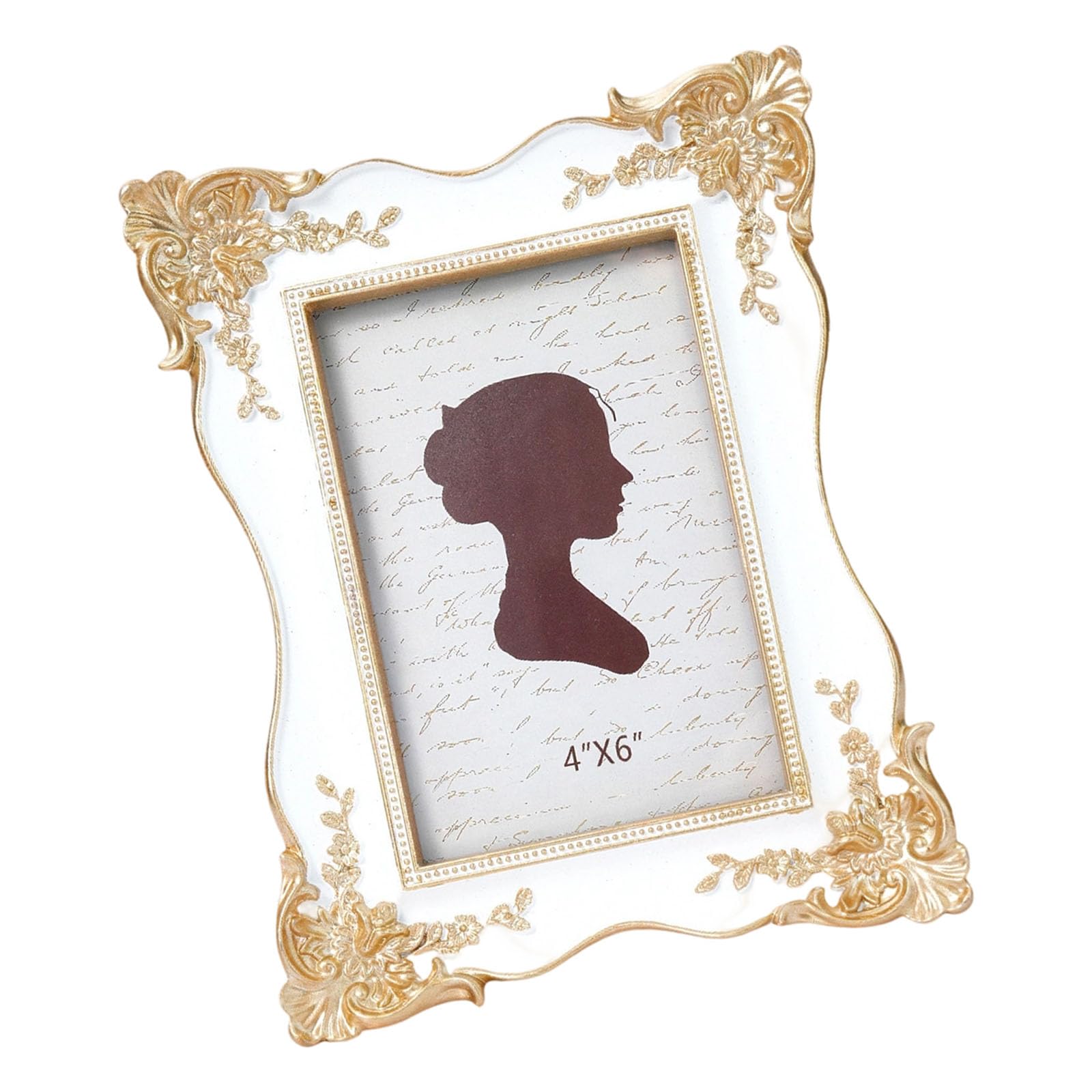 Antique Carved Resin Picture Frame with Hook and Stand for Wall Hanging or Tabletop Decors Wall Hanging Photo Frame