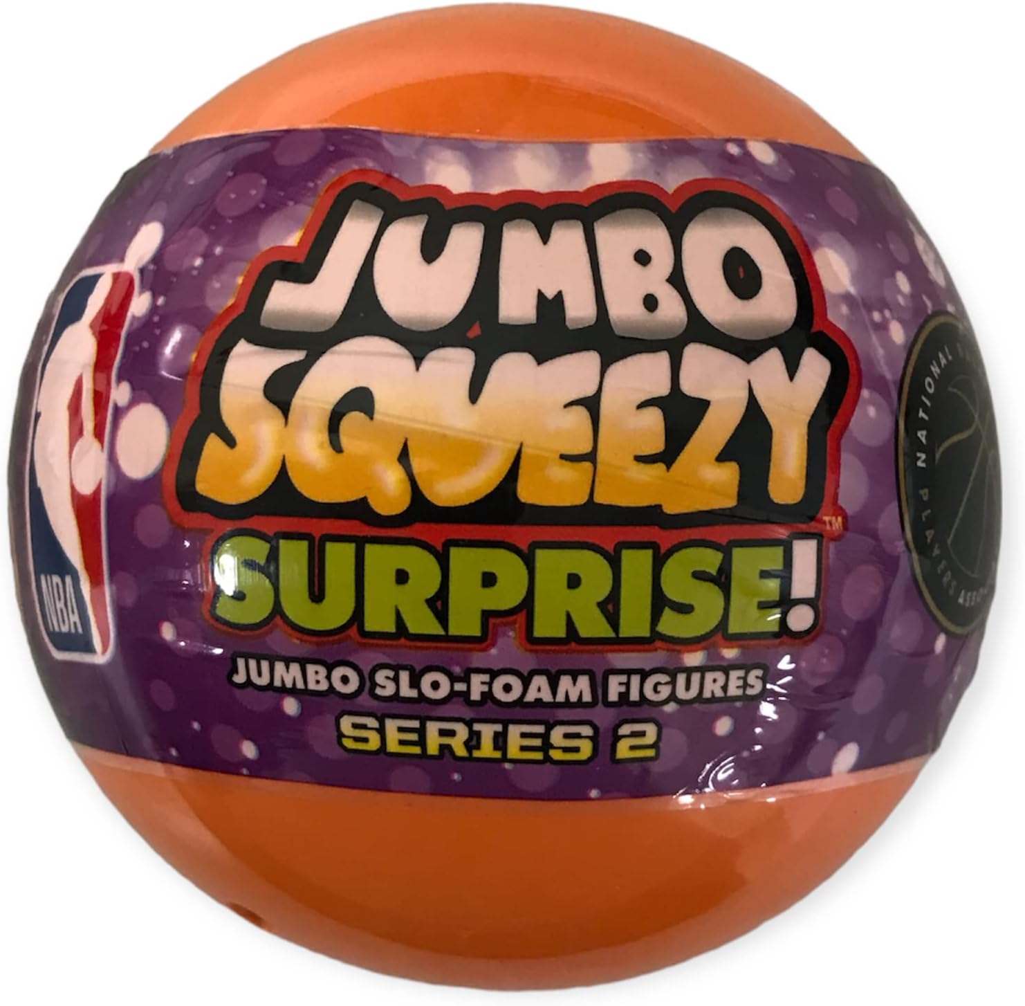 Party Animal Series 2 Jumbo Squeezy Surprise! One (1) Giant Capsule SqueezyMates NBA Figure, Team Colors, 4'' Tall, Multi, (SMNB2)