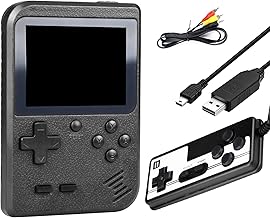 Retro Handheld Game Console, Portable Retro Video Game Console with 500 Classical FC Games, 3.0-Inch Screen 1020mAh Rechargeable Battery Support for Connecting TV and Two Players(Black)