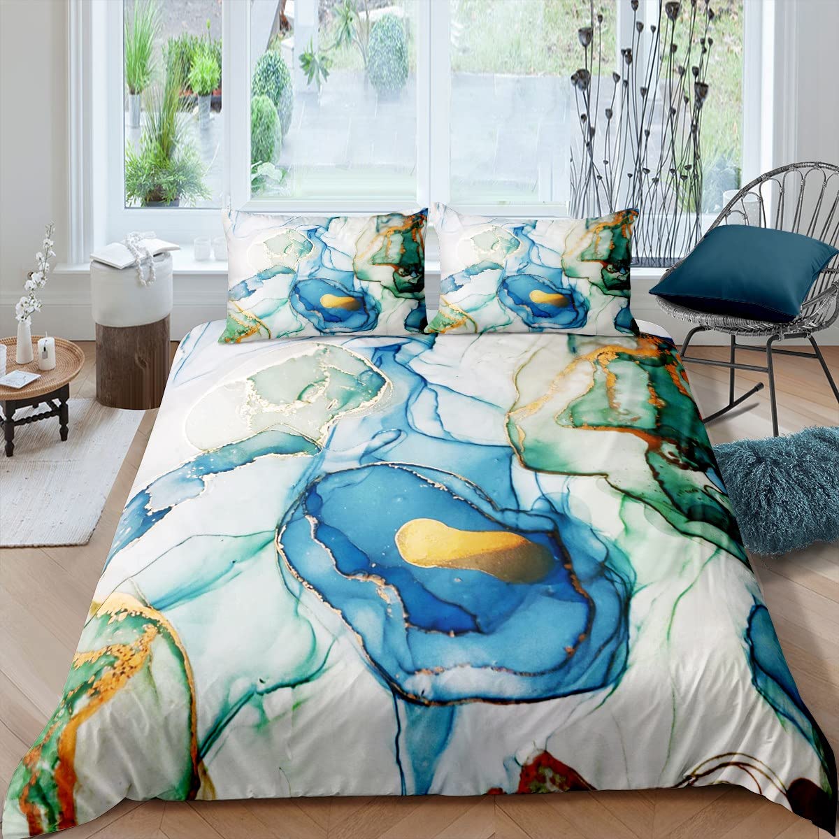 Set di biancheria da letto con copripiumino in cotone retrò